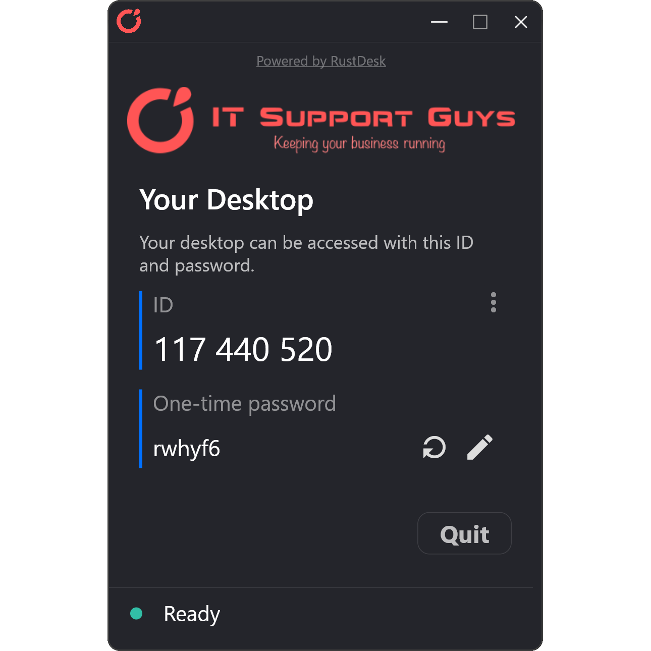 Teamdesk custom branded remote support client